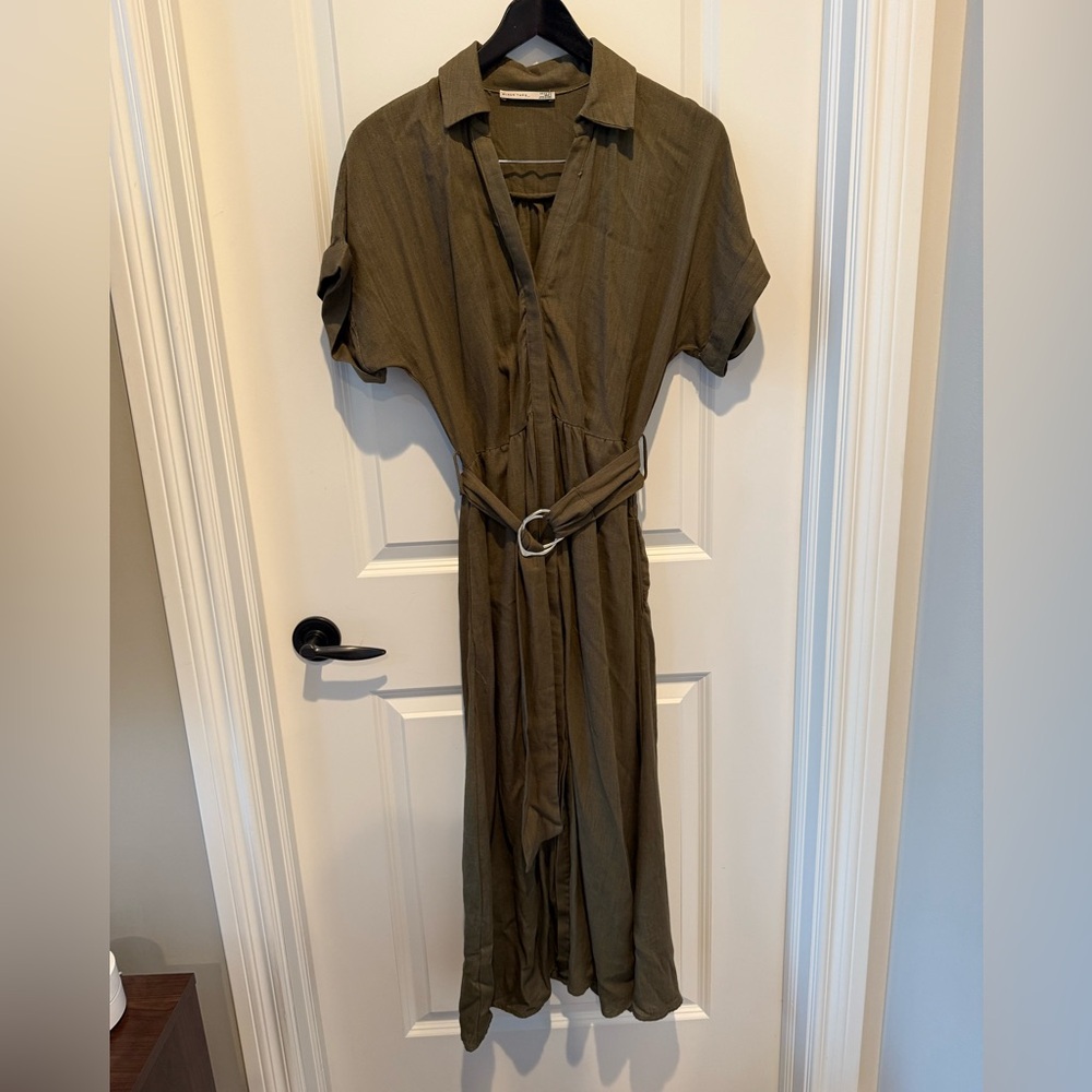 Black Tape_ Khaki Textured Fabric